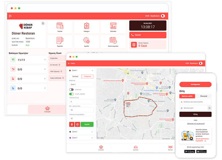 Online Yemek Sipariş Sistemi Yönetim Paneli