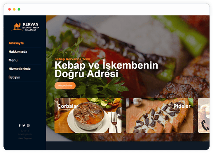 kebap restoran web sitesi