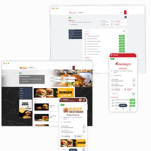 Online Yemek Sipariş Sayfa Yayını