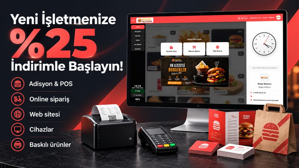 Kasa, masa ve web sipariş sistemi