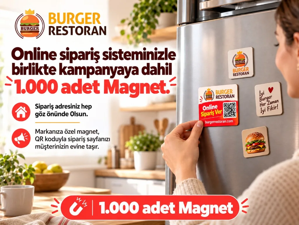 Printed magnet for the online ordering system