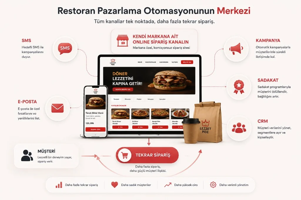 The center of restaurant marketing automation: SMS, email, campaigns, loyalty and CRM