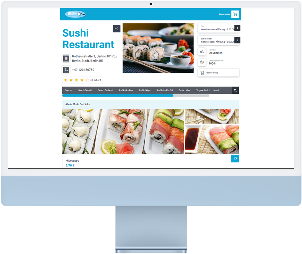 Sushi Theme Web
