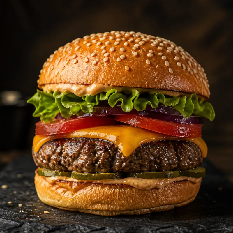 Burger product photo