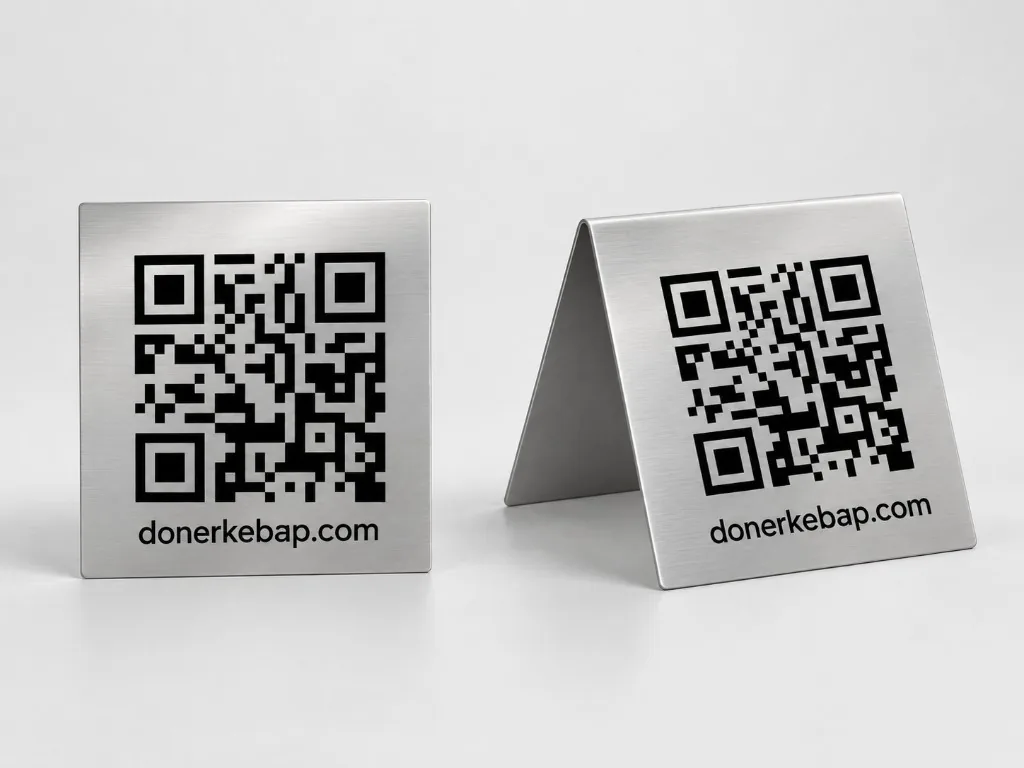 Metal QR Menü Standı