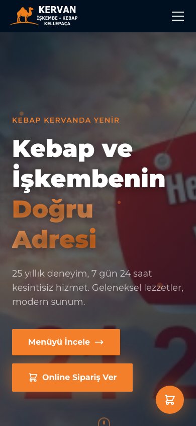 Kervan mobile restaurant website