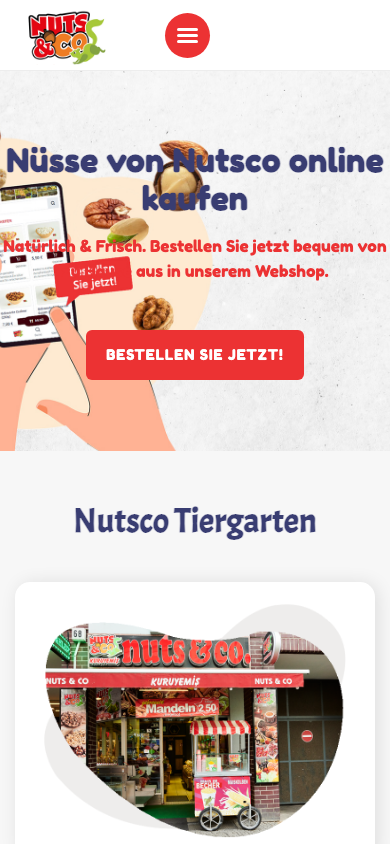 Nutsco mobile website